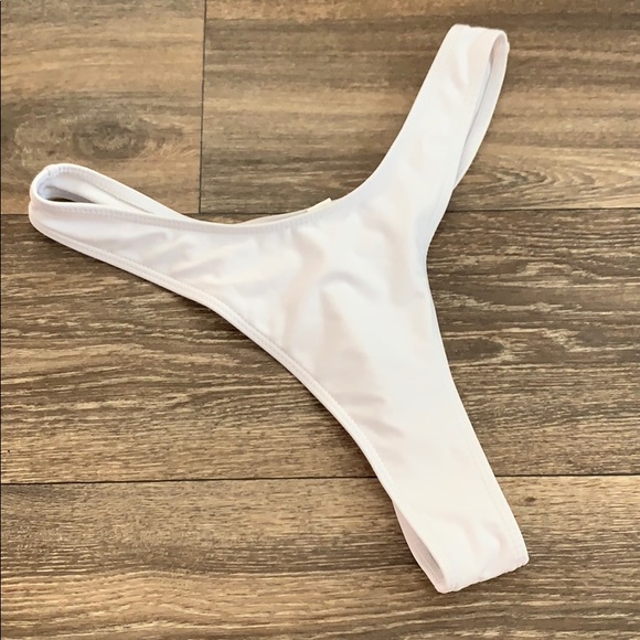 SHEIN Other - White High Cut Scrunch Bikini Bottom